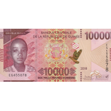 P49Aa Guinea - 10.000 Francs Year 2018